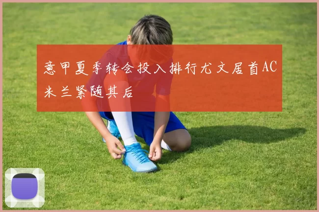 意甲夏季转会投入排行尤文居首AC米兰紧随其后